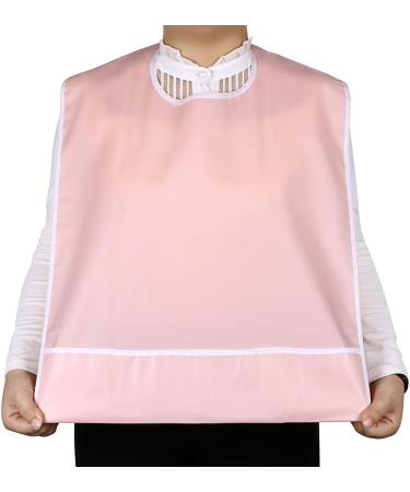 JuxYes Pack of 4 Waterproof Adult Bibs with Crumb Catcher - Washable Eating Care Bibs Reusable Terry Clothing Protectors Bibs for Elderly Seniors - Buy Online on GoSupps.com