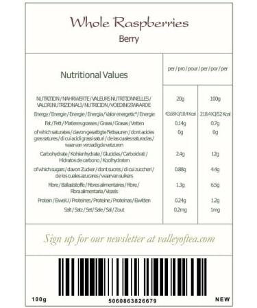 Raspberries Organic Whole Dried Quality - Also Great For Baking - Buy Online on GoSupps.com