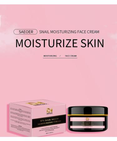 Snail Mucin 97% Daily Face Moisturizer Cream - High Potency Hydration | Korean Skincare for Glowing Skin - Buy Online on GoSupps.com