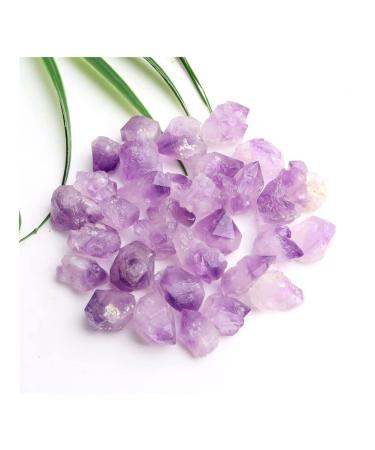 Crystal Rough Positive Energy Crystal 30g/50g Natural Mini Amethyst Quartz Crystal Vug Raw Stones Rough Specimen Gravels Pendant Gemstones DIY Healing Decoration Suitable for Home Office Decoration (
