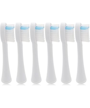 Toothbrush Heads Replacement for Waterpik Sonic Fusion 2.0 - 6 PCS White Brush Heads with Cover - Buy Online on GoSupps.com
