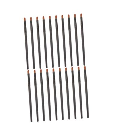 Angoily 20 Pcs Nose Shadow Brush Mix Miss Wooden Handle Brush 13x0.8cmx2pcs Blackx2pcs