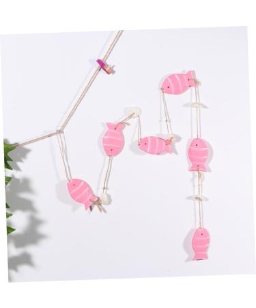Alipis 1 Pc Fish Hanging Ornament Wedding D cor Woodsy Decor Wood Decor Pink Hanging String Shell Pink 102X4.2CM - Buy Online on GoSupps.com