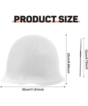Highlighting Cap Silicone Highlighting Cap with Hook Professional Reusable Highlighting Caps and Hook Kit Hairdressing Dyeing Staining Tools for Women Men - Buy Online on GoSupps.com