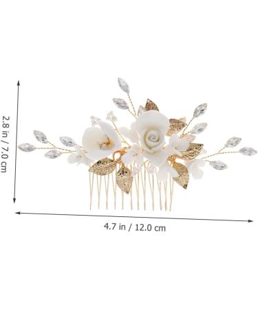 OFFSCH Bridal Comb Pearl Hair Decor for Wedding Hair Combs Macrame Decor Girls Hair Accessories Vintage Wedding Decor Bride Headdress Ceramics Bridesmaid New Chinese Style Ceramic Flower - Buy Online on GoSupps.com