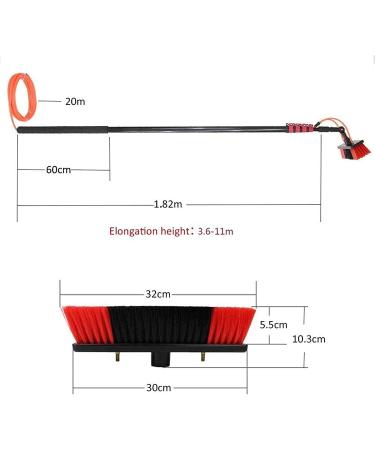 Window Cleaning Equipment Window Cleaning Brush 3.6-11M Carbon Fiber Telesrod Washing Set Equipment Telesextension Pole Cleaning Suitable For Trucks Windows Window Glass Wall Photovoltaic Pa 18Ft/5.4M - Buy Online on GoSupps.com