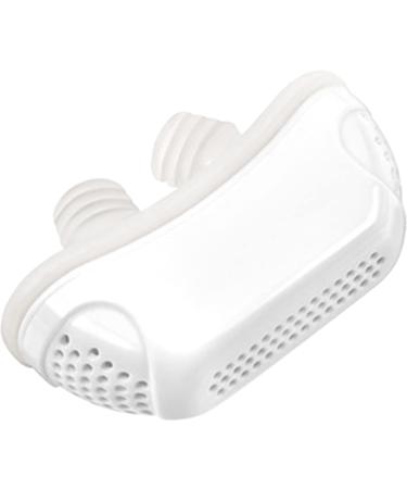 Anti Snoring Device Smart Electric Anti Snoring Stopper Electric Silicone Anti Snore Device Prevention Aid Tool Double Eddy Current Fan Designs for Better Sleep(Color:White)