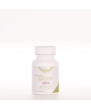 AdvoCare Glow Skin - Glowing Skin Care Supplement with Astaxanthin Carotenoids Tocotrienols & Vitamin E - Supports Healthy Skin Hair & Nails* - 30 Softgels
