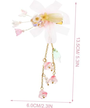 Beaupretty 4 Pairs tassel flower hair clip girl hair accessories hair accessories for girls baby hair accessories flower headpiece pink hair clip baby clips for hair Hanfu child China - Buy Online on GoSupps.com
