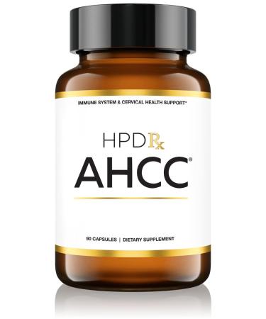 HPD Rx Premium AHCC Supplement 1100 mg Shiitake Mushroom Supplement Natural Immunity Booster Maintains Natural Killer Cell Activity | Proven in 30+ Human Clinical Trials | 30-Day Supply 1-Pack 90 Count (Pack of 1)