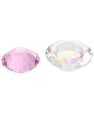 Glass nail art dappen DISH Crystal Lotus Dappen Bowl Glass Crystal Cup Holder Glassware Nail Tools for Nail Art Acrylic Powder Liquid 7x7cm
