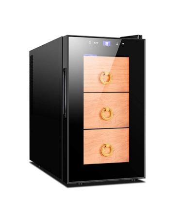 YANGPIN- Intelligent Constant Temperature Cigar Cabinet Small Electronic Cigar Office Cigar Refrigerator Small Household Cigar Box (Color : Black Size : 25.2x50x45.3inches) BMZDXJG-2 25.2x50x45.3inches Black