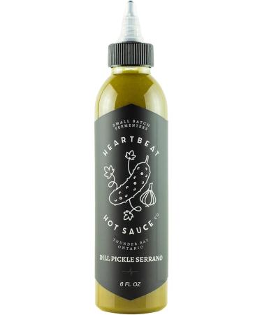 Heartbeat Hot Sauce - Dill Pickle Serrano 177ml - Small Batch & Handmade Vegan Preservative Free (2 Bottles) 177 ml (Pack of 2) - Buy Online on GoSupps.com
