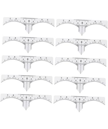 Angoily 10pcs Set Microblading Ruler Sticker Scale Ruler Makeup Ruler Eyebrow Stickers Disposable - Buy Online on GoSupps.com