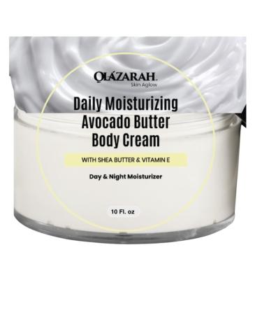 Skin Aglow Daily Moisturizing Avocado Butter Body Cream - Hydrating Shea Butter & Vitamin E for Soft Radiant Skin - 10 Fl. oz - International Shipping Available - Buy Online on GoSupps.com
