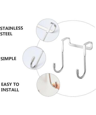 NAMOARLY 6pcs Back of Door Hooks Hat Wall Hooks Kitchen Cabinet Hooks S Hook Stainless Steel Cupboard - Buy Online on GoSupps.com