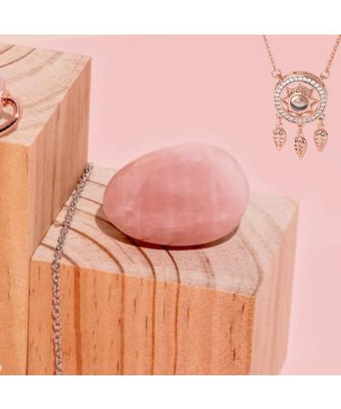 Small Perforated Rose Quartz Egg - Natural Healing Crystal for Decor & Meditation - Buy Online on GoSupps.com