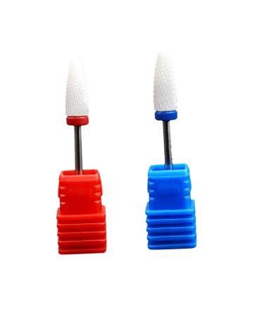 POPETPOP Gel Removal 2Pc nails drill bits nail drill bits corn drill manicure Grinding head nail drill ceramics manicure drill bits nail grinding head nail head shape set polisher electric