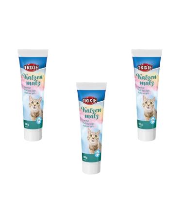 TRIXIE Malt for Cats | Pack of 3 | 3 x 100 g | Food Supplement for Cats That May Help with Hairball Formation | May Help Improve Digestion