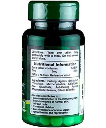Holland & Barrett High Strength Zinc 15mg x 2 (Zinc Gluconate) - Boost Immune System and Overall Health - Buy Online on GoSupps.com