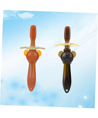 Buy BUIFULSIC 2-in-1 Silicone Children's Toothbrush Safe Travel Tools for Newborn Oral Care - Buy Online on GoSupps.com