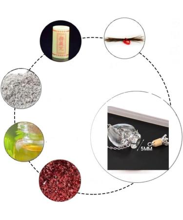 Lodmloer Memorial Sacific Hall Mini Glass Necklace with Crown Stopper - Heart Urn Jewelry for Ashes - 60cm Essential Oil Holder - Buy Online on GoSupps.com