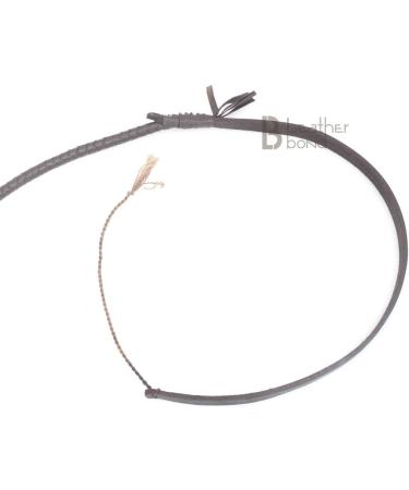 8-Foot Indiana Jones Style Dark Brown Leather Bullwhip - Genuine Cowhide Equestrian Whip - Buy Online on GoSupps.com