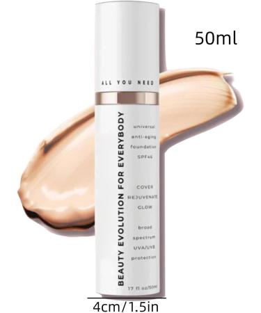 Liquid Foundation Tinted Moisturizing Makeup Foundation for Women All-Purpose Foundation Light and Light Concealer Tinted Sunscreen for Face (50ml) (2PCS) - Buy Online on GoSupps.com