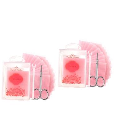 minkissy 2 Sets Double Eyelid Sticker Clear Tape Makeup Tape Duct Tape Clear Double Sided Eyelid Tape Double-sided Tape Double Side Tape Eyelid Lifter Strips Invisible Pull Wire