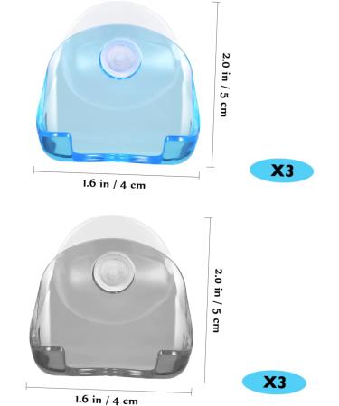 Minkissy 6-Piece Suction Cup Shower Wall Shaver Holder Set | Razor Hanging Hooks & Holders for Easy Storage - Buy Online on GoSupps.com
