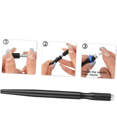 NOLITOY Pen Convenient Portable Comfortable Tattoos Handheld Girls Manual Grip Eyebrow Alloy Makeup medium Black - Buy Online on GoSupps.com