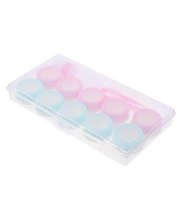 Heallily 1 Set-Box Contact lensing container Contact lens holder contact lens pen bottle with contact lens solution container for contact lenses contact lens organizer clip pp travel dustproof