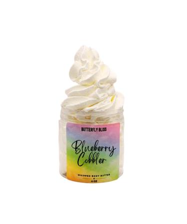 Blueberry Cobbler Whipped Body Butter Sweet Bakery Scented Moisturizer with Shea Butter & Vanilla Ultra Hydrating Skincare Gift for Women 4 oz Jar
