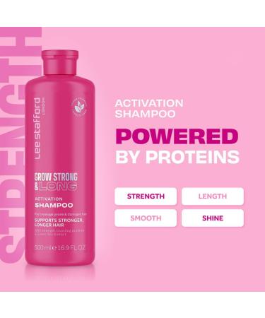 Lee Stafford Grow Strong & Long Hair Regrowth Shampoo | Sulphate Free Hair Growth for Men & Women | Anti Hair Loss & Thinning | 500 ML - Buy Online on GoSupps.com