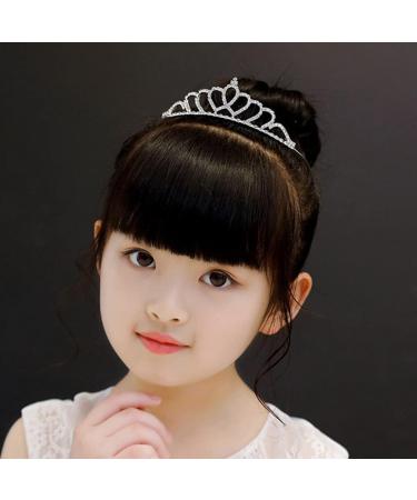 Yean Silver Rhinestone Princess Tiara Crown - Crystal Birthday Headband for Women/Girls - Hair Accessory - Buy Online on GoSupps.com