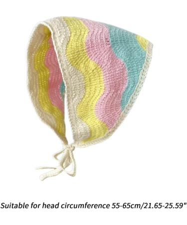 Limtula Delicate Crochet Stripe Turban Hot Girls Taking Photo Hair Scarf Knitted Headband for Women Traveling Hair Accessory Hollow Flowers Orang - Buy Online on GoSupps.com