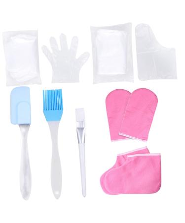 Mikinona 1 Set Hand and Foot Care Set Pedicure Foot Spa Paraffin Wax for Hands Spa Accessories Warm Socks Hand Moisturizer Foot Care Supplies Thermal Socks Work Pp Product Soothing 17.5x6cm Pink