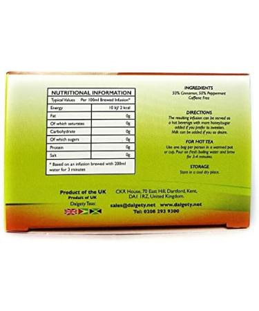 DALGETY CINNAMON and PEPPERMINT TEA. REAL CARIBBEAN TEA. 20 TEABAGS PER CARTON. MEDIUM STRENGTH HERBAL TEA with ALL NATURAL INGREDIENTS. PRODUCT of the UK. - Buy Online on GoSupps.com