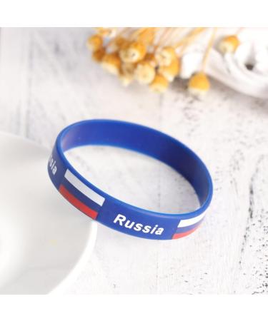 Yardwe 5pcs Russia Silicone Bracelet - Country Flag Wristband for Sports & Football Fans - Buy Online on GoSupps.com