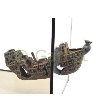 Happet Aquarium Decoration Magnetic Wreck Boat - Nautical 2-Part Shipwreck for Stunning Aquatic Displays - Buy Online on GoSupps.com