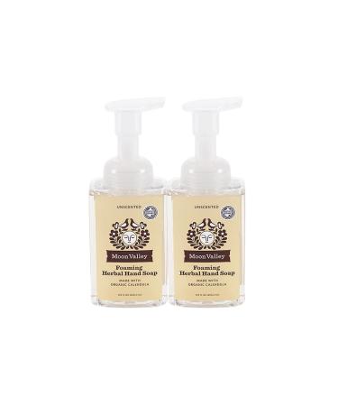 Moon Valley Herbal Foaming Hand Soap Unscented Two Pack Vegan Recyclable Bottle Unscented Recyclable Bottle