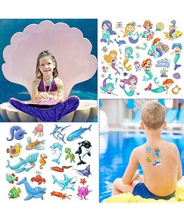 Kids Waterproof Temporary Tattoos - 70 Sheets, 700 Styles Unicorn, Animals, Mermaid, Dinosaur, Car, Space - Safe Water Transfer Fake Tattoo Stickers for Children - Buy Online on GoSupps.com