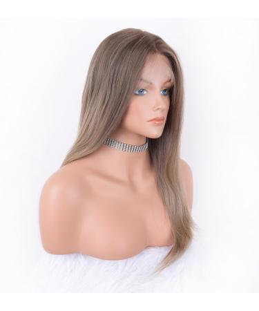Vebonny Ombre Brown Dirty Blonde Lace Front Wig - Glue-Free Synthetic Hair with Baby Hair - Style #019-2 - Buy Online on GoSupps.com