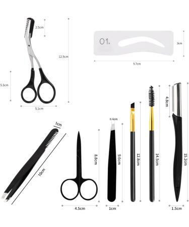 17 Pcs Eyebrow Trimming Kit - Complete Grooming Set for Perfect Eyebrow Shaping - Ideal for Women and Men - Buy Online on GoSupps.com