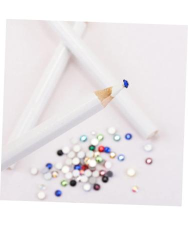 DOITOOL 48 Pcs Nail Point Drill Pencil Nail Dotting Pen Gems Picking Pen Nail Art Gems Diy Nail Art Gems Picker Pen Wax Pencil Nail Point Pen Crayons White Nail Sticker Drill Manicure Wood - Buy Online on GoSupps.com