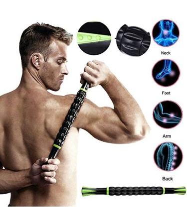 Premium Black Massage Roller & Stick for Sore Muscles Relief | International Shipping - Buy Online on GoSupps.com