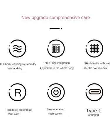 BTuregsau 2in1 Electric Bikini Trimmer for Women Electric Shaver Wet/Dry Shaver for Hair Removal From Pubic Area Face Legs Pink - Buy Online on GoSupps.com