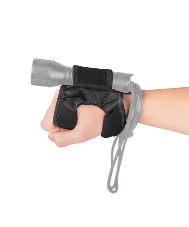 ORCATORCH Diving Flashlight Glove Hands-Free Flashlight Holder Universal Adjustable Wrist Strap Scuba Dive Lights Accessories (Not Included Flashlight)