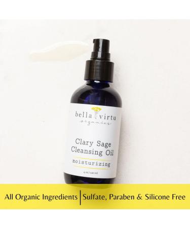 Organic Clary Sage Cleansing Oil | Remove Makeup & Hydrate Skin - Buy Online on GoSupps.com