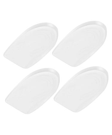 Heel Elevator Insert 2 Pairs Heel Increased Cushion Damping Shoe Inserts Shoe incresed Inserts Heightening Insole Support pad Protection pad Foot Men and Women Booster pad Transparent 8.5X5.5CM